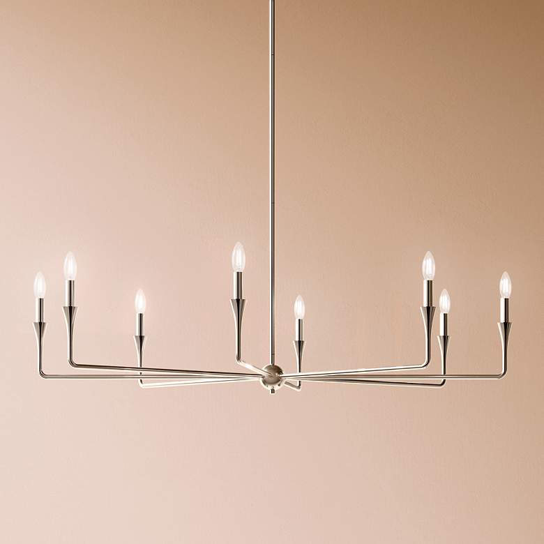 Image 1 Alvaro Polished Nickel Chandelier 8Lt