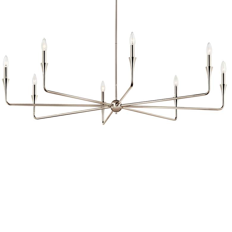 Image 4 Alvaro Polished Nickel Chandelier 8Lt more views