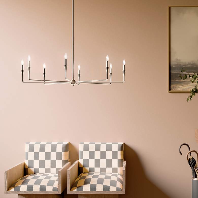 Image 6 Alvaro Polished Nickel Chandelier 8Lt more views