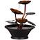 Alvera Metal Leaves 9 1/2" High Indoor Table Fountain