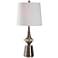Alverson Lightly Antiqued Plated Brass Spun Metal Table Lamp