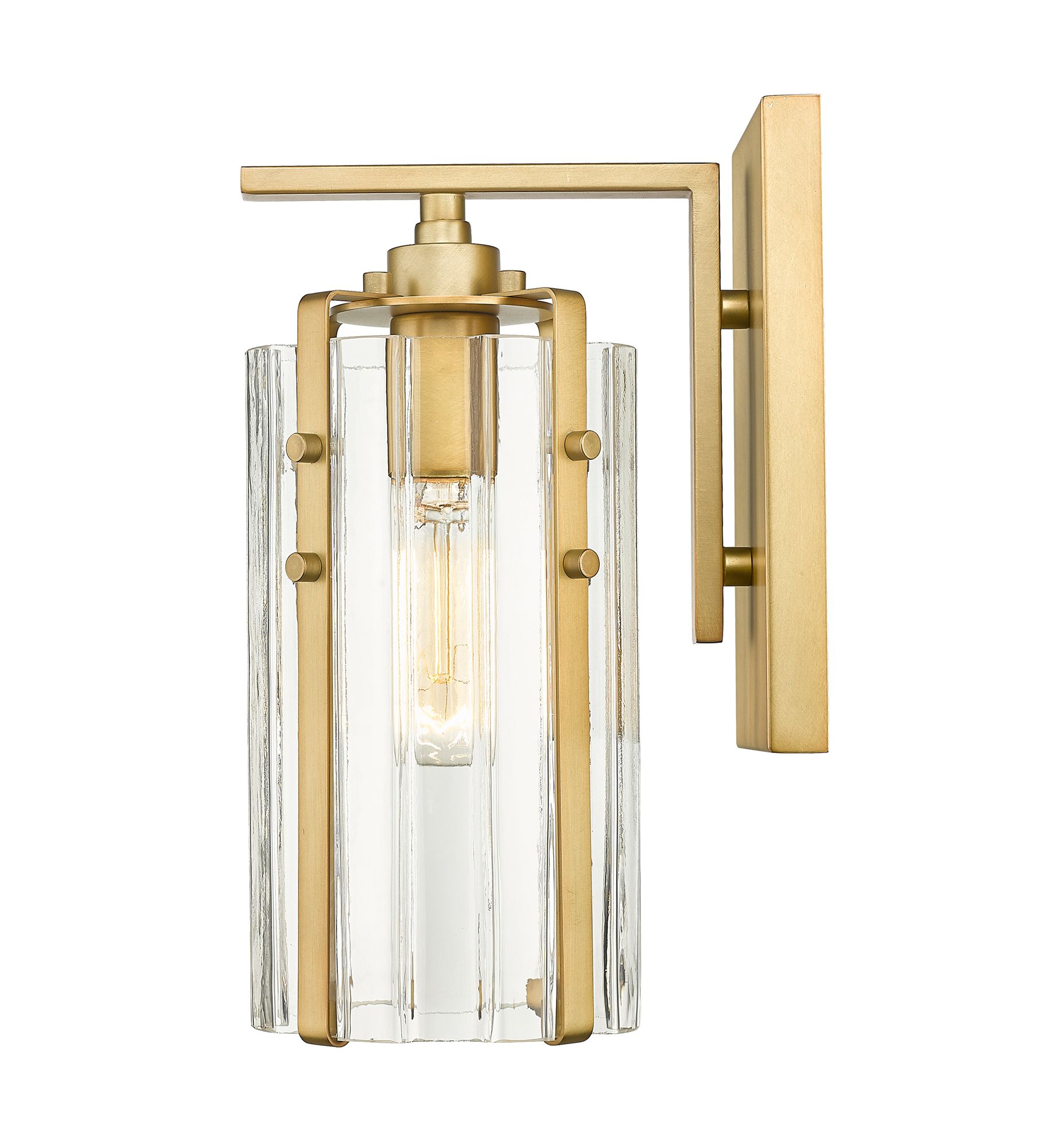 Image 6 Alverton 12 1/2" High Rubbed Brass Wall Sconce more views