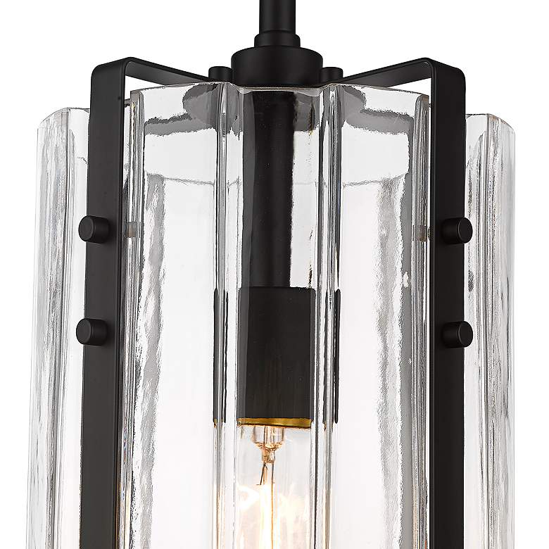 Image 3 Alverton 8" Wide Matte Black Mini Pendant more views