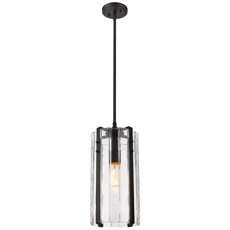 Image 4 Alverton 8" Wide Matte Black Mini Pendant more views