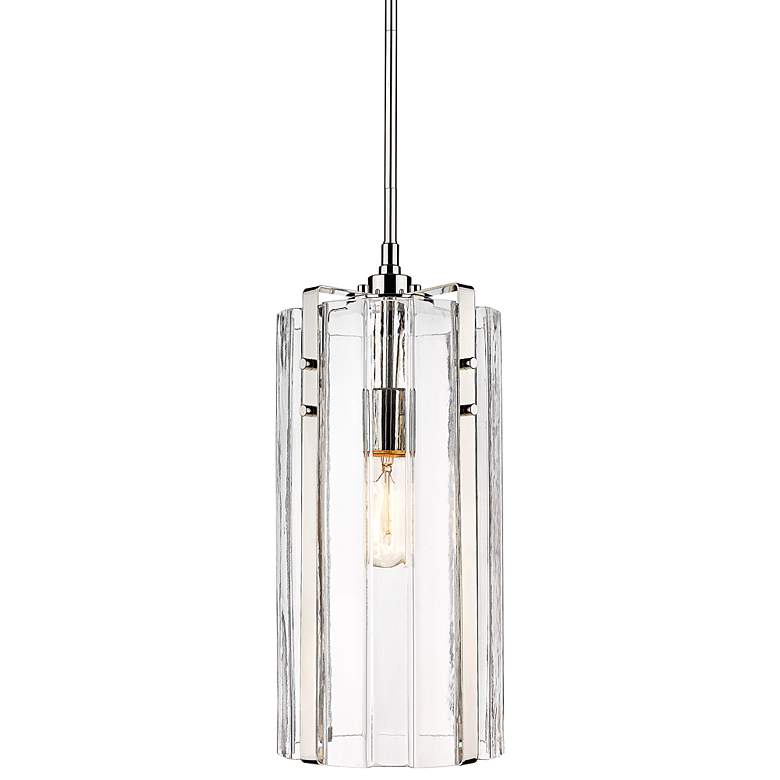 Image 1 Alverton 8" Wide Polished Nickel Mini Pendant