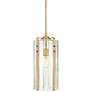 1_Alverton 8" Wide Rubbed Brass Mini Pendant