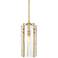 Alverton 8" Wide Rubbed Brass Mini Pendant