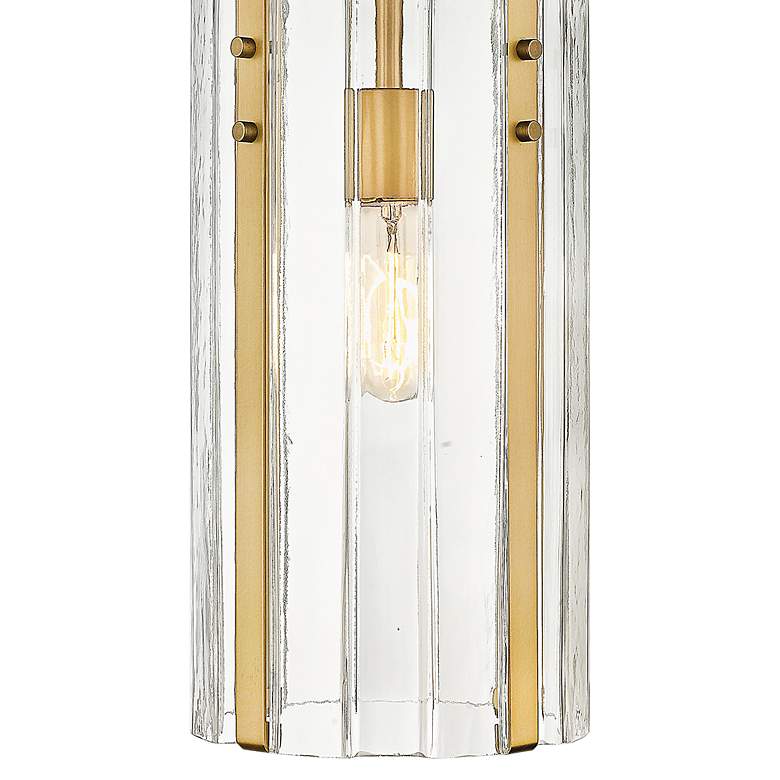 Image 2 Alverton 8" Wide Rubbed Brass Mini Pendant more views