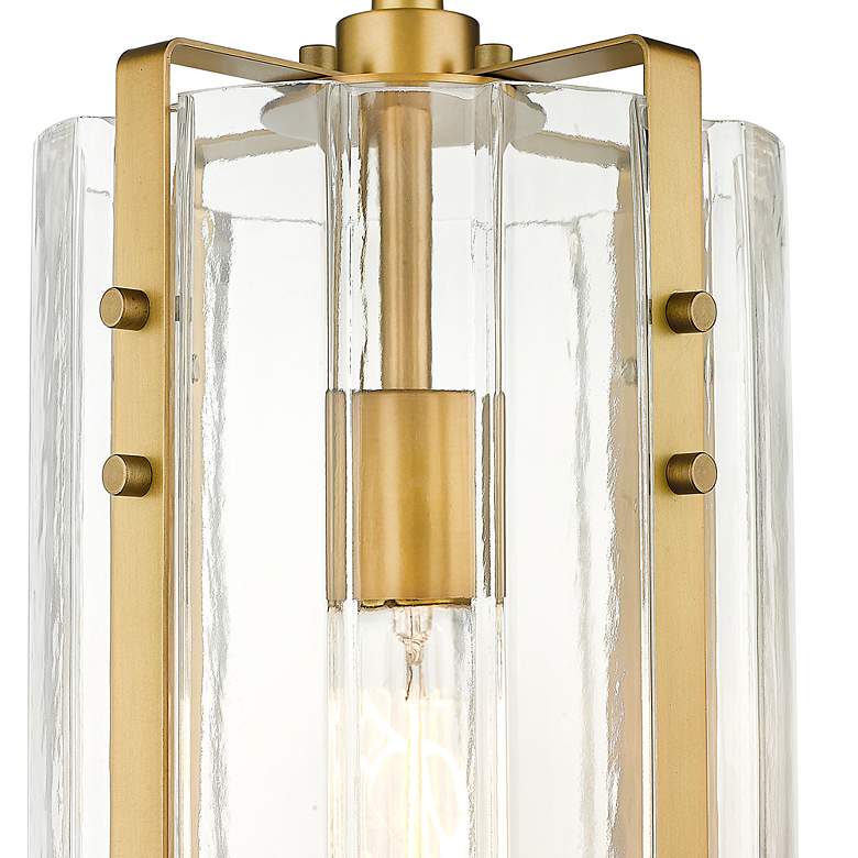 Image 3 Alverton 8" Wide Rubbed Brass Mini Pendant more views
