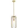 4_Alverton 8" Wide Rubbed Brass Mini Pendant more views