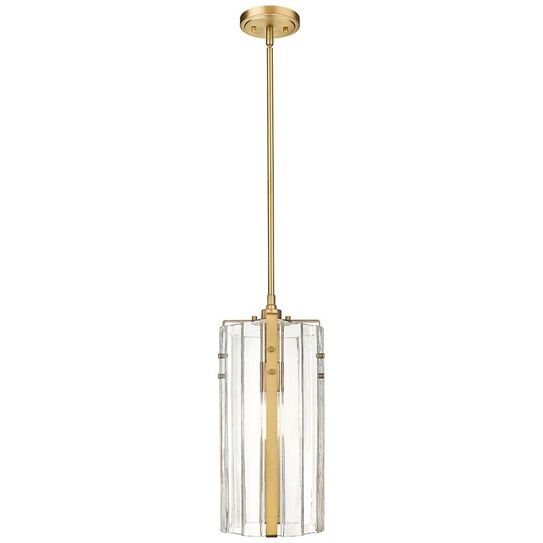 Image 5 Alverton 8" Wide Rubbed Brass Mini Pendant more views
