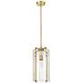 6_Alverton 8" Wide Rubbed Brass Mini Pendant more views