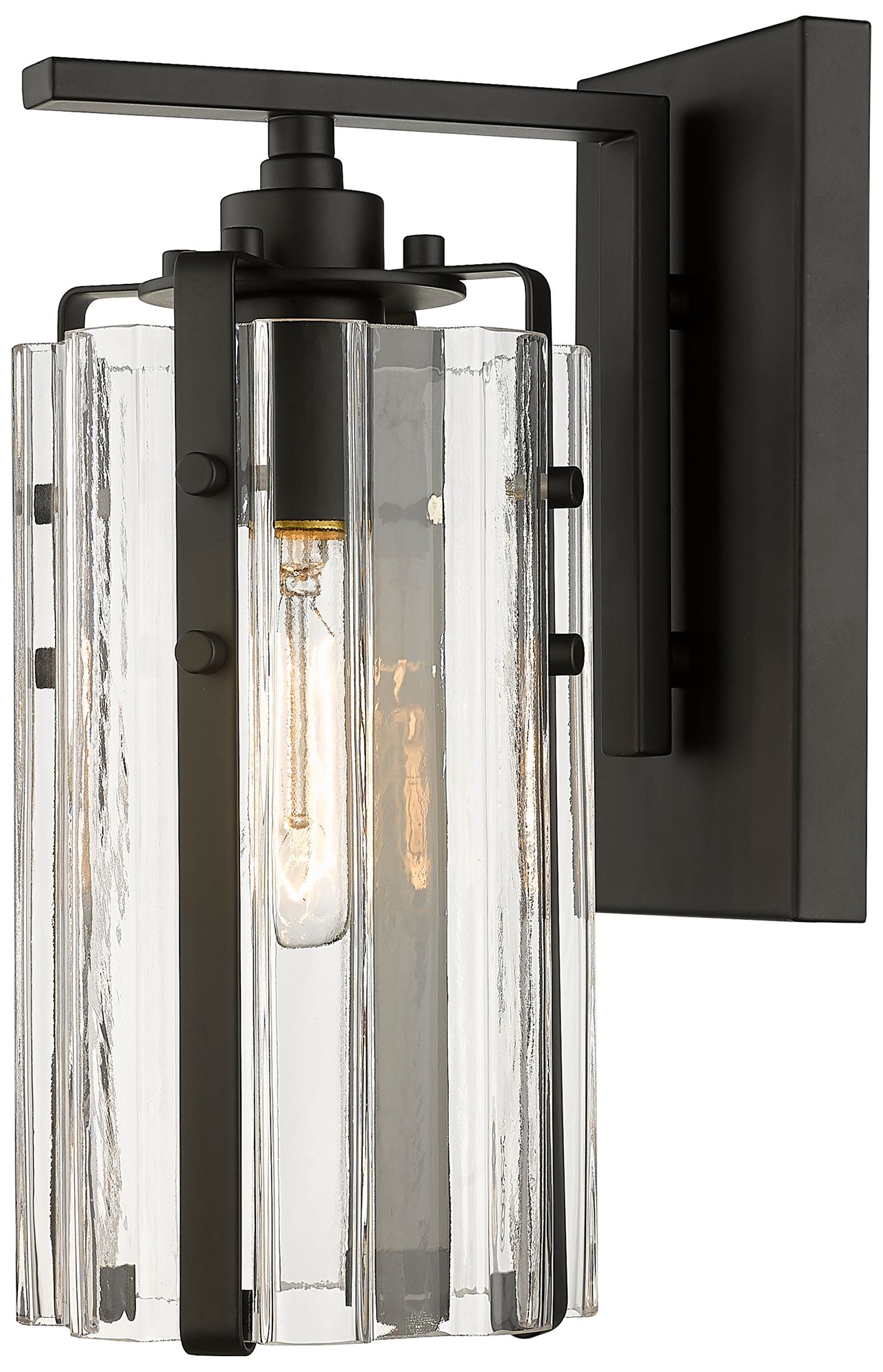 Image 2 Alverton by Z-Lite Matte Black 5.25 inch 1 Light Wall Sconce