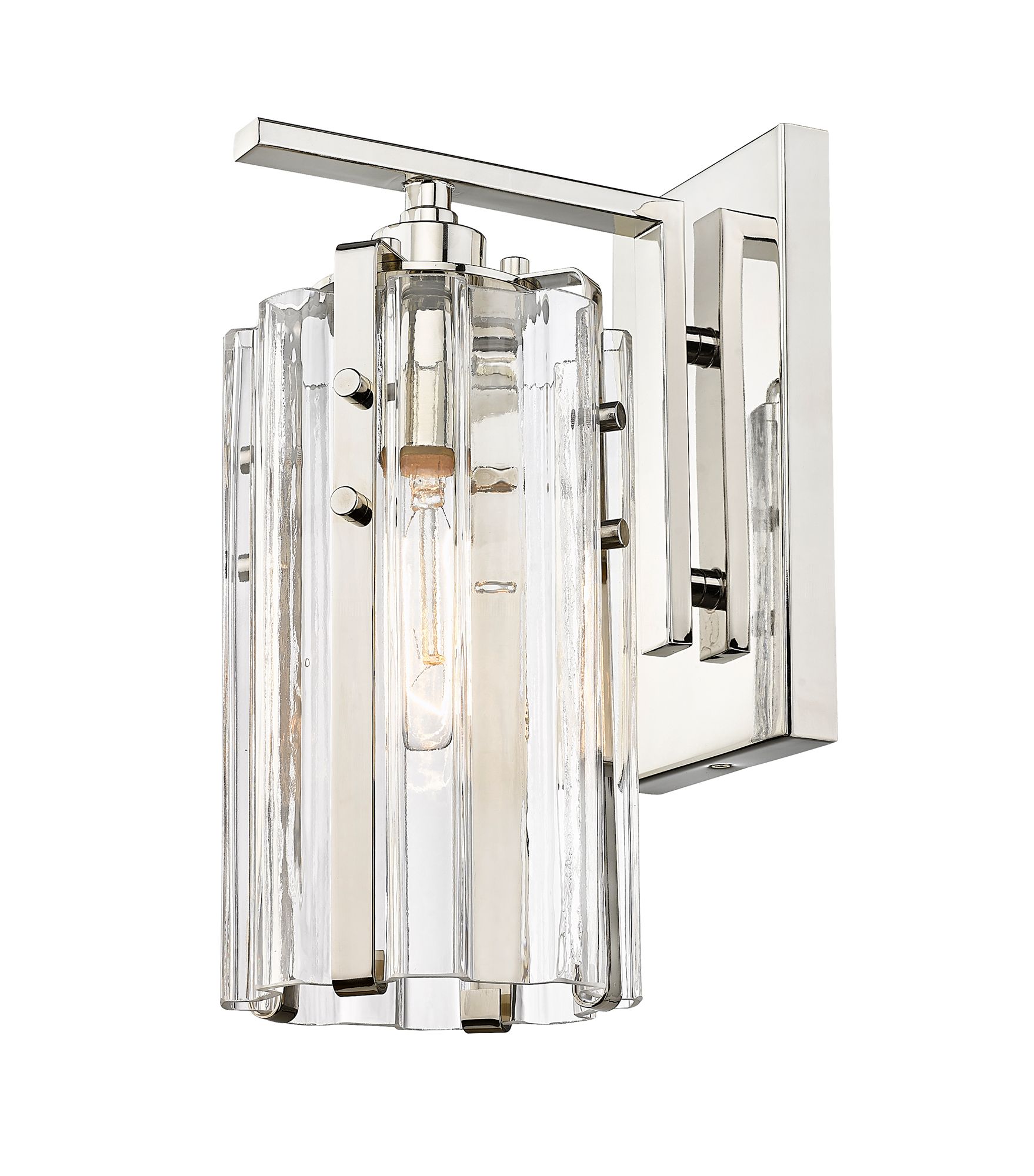 Image 5 Alverton by Z-Lite Polished Nickel 5.25 inch 1 Light Wall Sconce more views