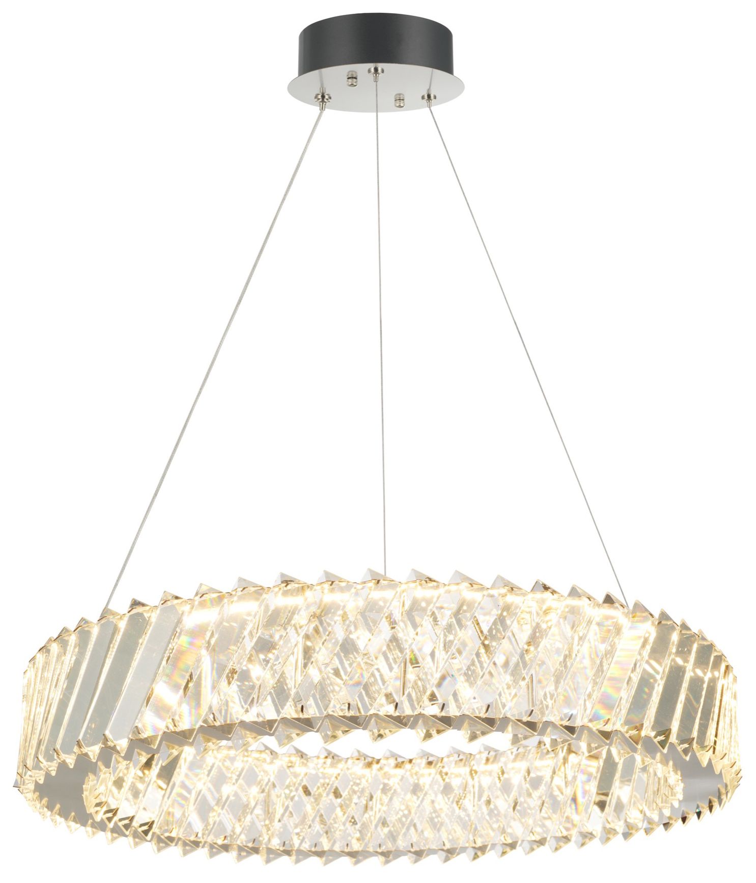 Alya 17" Wide Polished Nickel LED Chandelier