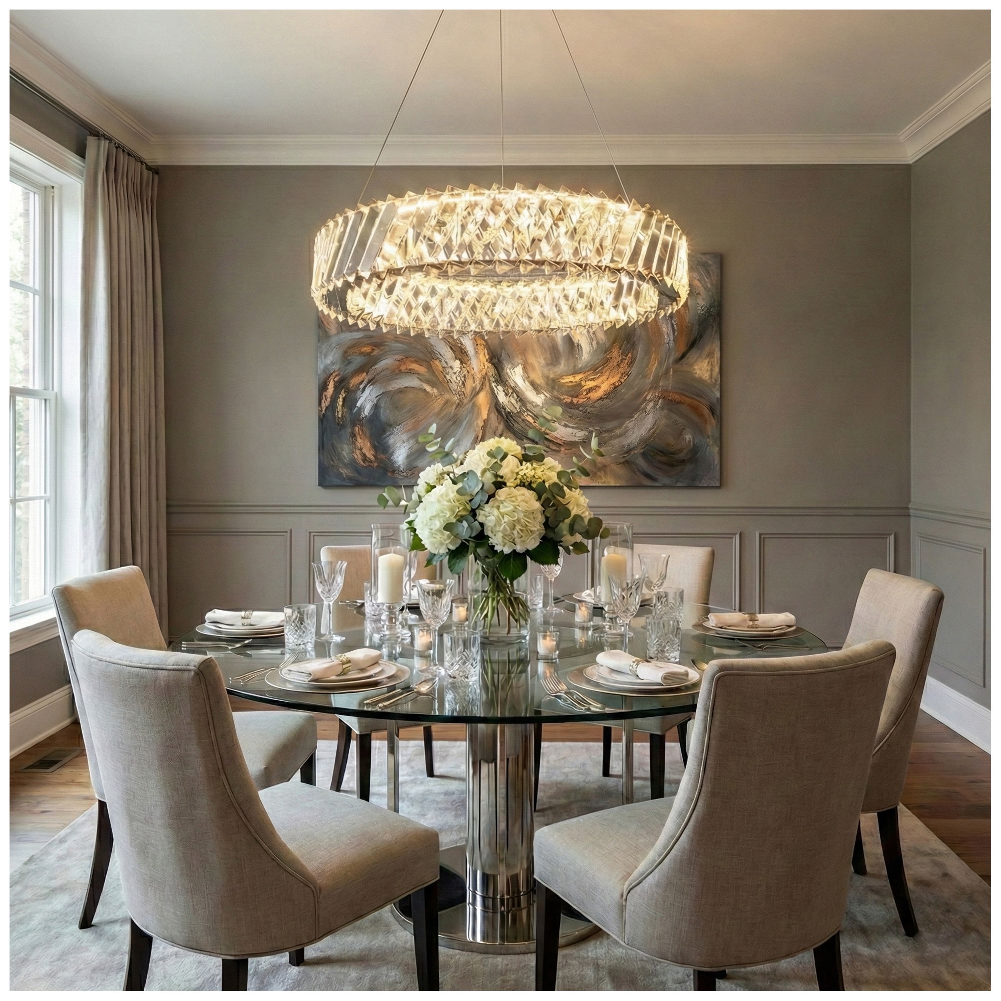 Image 6 Alya 17" Wide Polished Nickel LED Chandelier more views