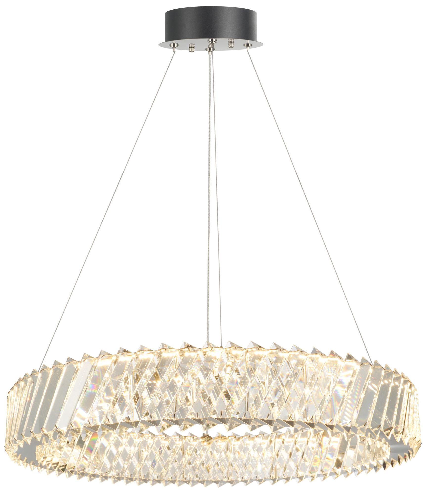Image 2 Alya 23.5" Wide Polished Nickel LED Chandelier more views