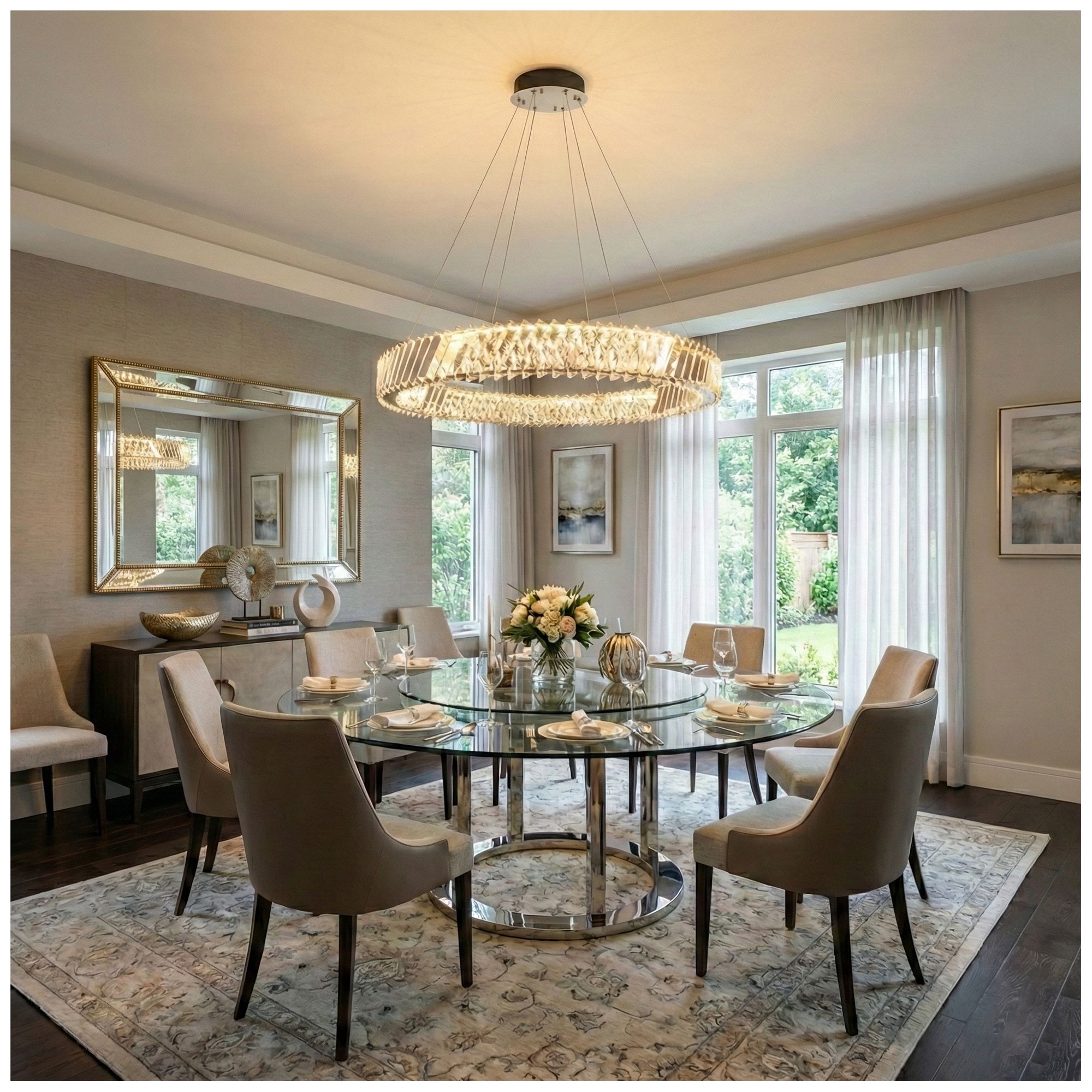Image 5 Alya 31.5" Wide Polished Nickel LED Chandelier more views
