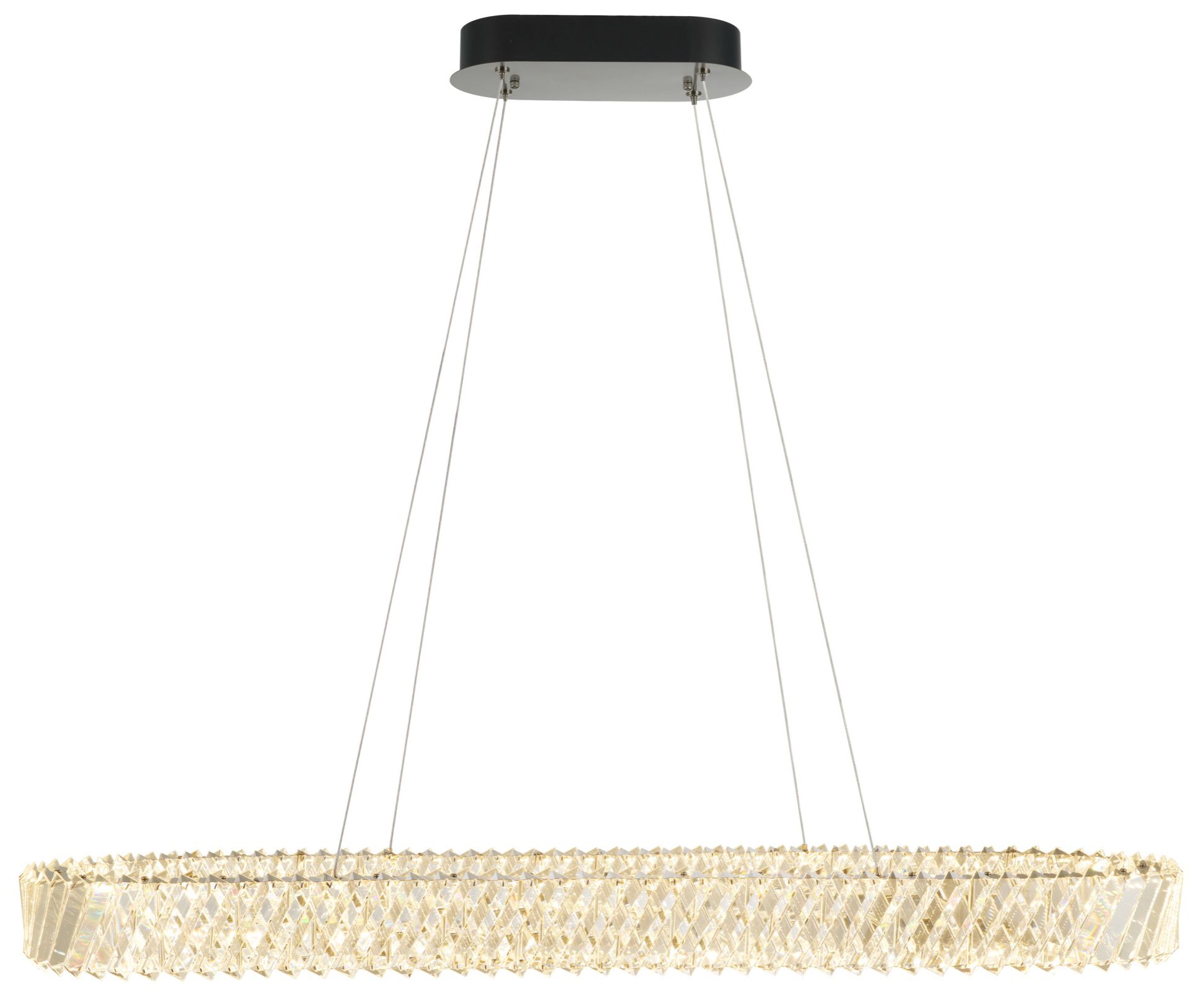 Image 2 Alya 47" Wide Polished Nickel Pendant more views