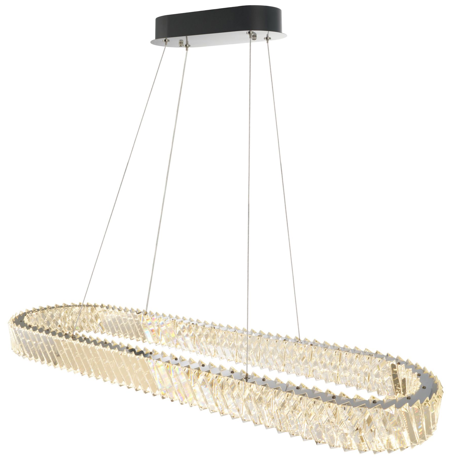 Image 3 Alya 47" Wide Polished Nickel Pendant more views