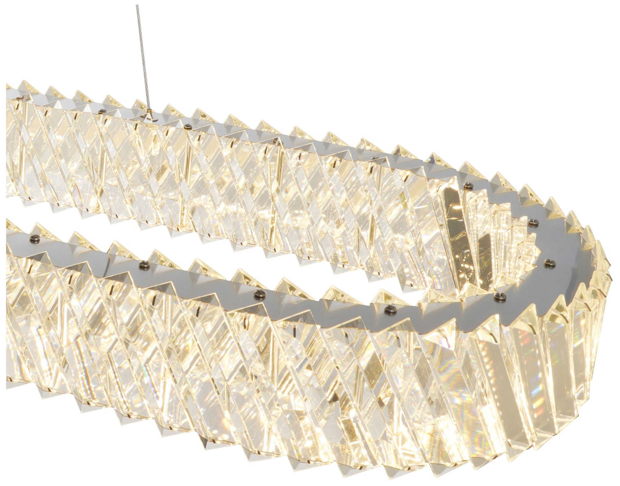 Image 4 Alya 47" Wide Polished Nickel Pendant more views