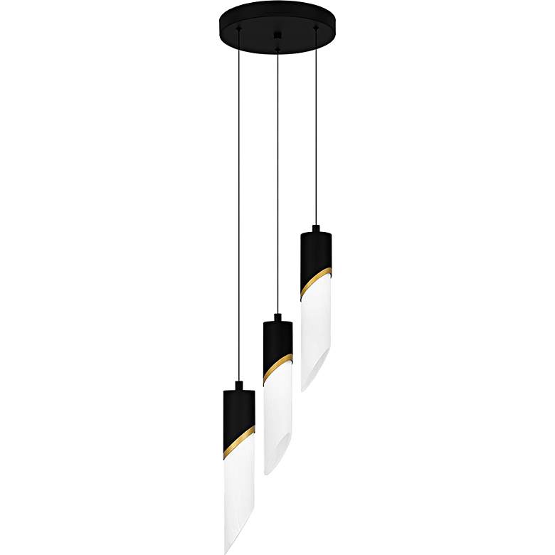 Image 3 Alys 3-Light Integrated LED Matte Black Pendant more views