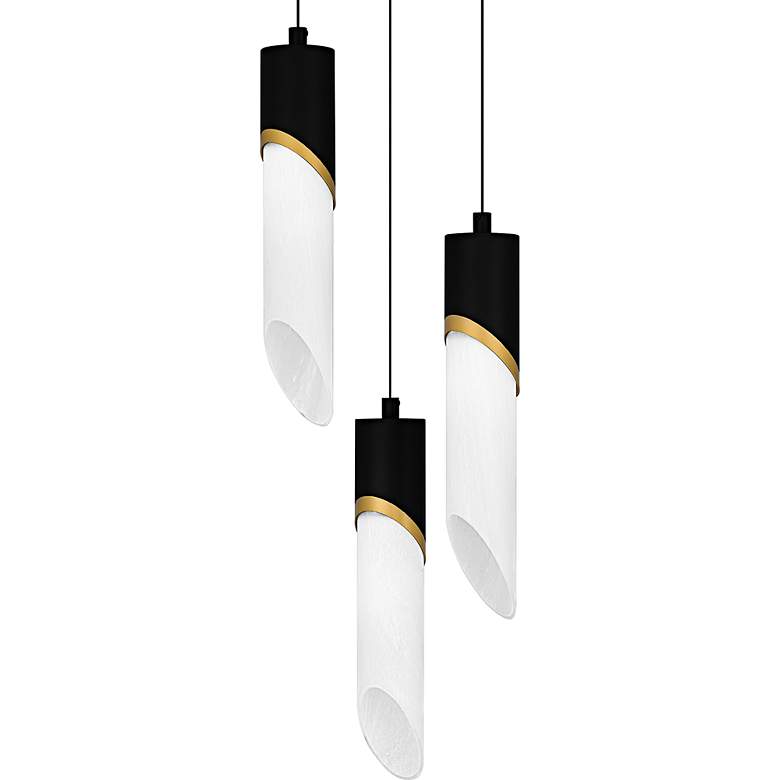 Image 5 Alys 3-Light Integrated LED Matte Black Pendant more views