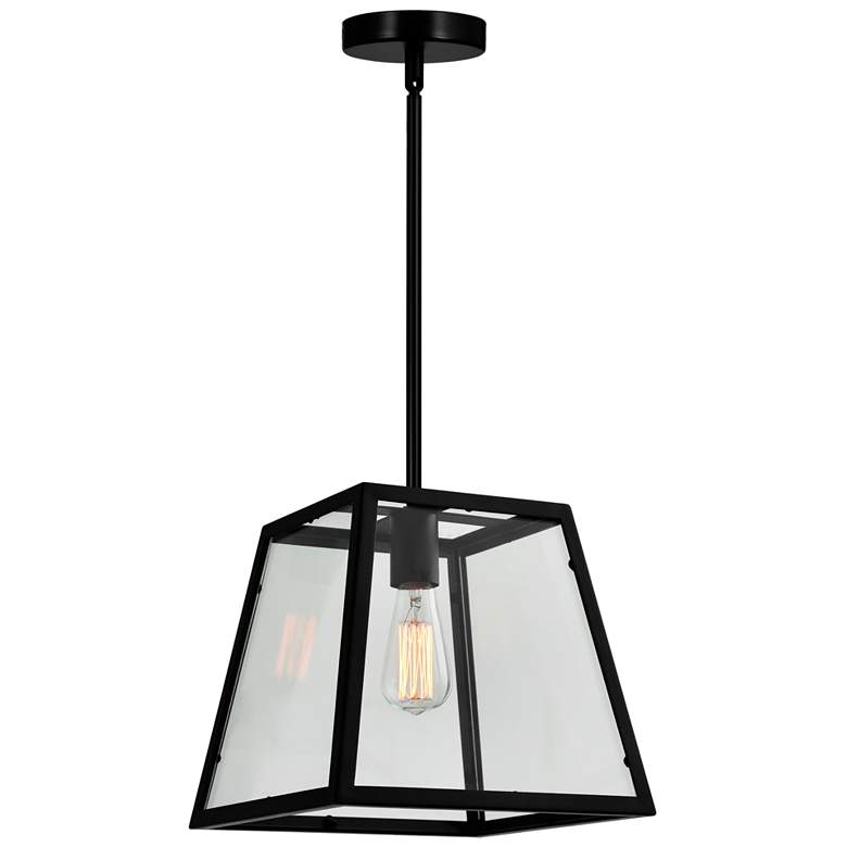 Image 1 Alyson 1 Light Down Mini Pendant With Black Finish
