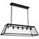 Alyson 6 Light Down Chandelier With Black Finish