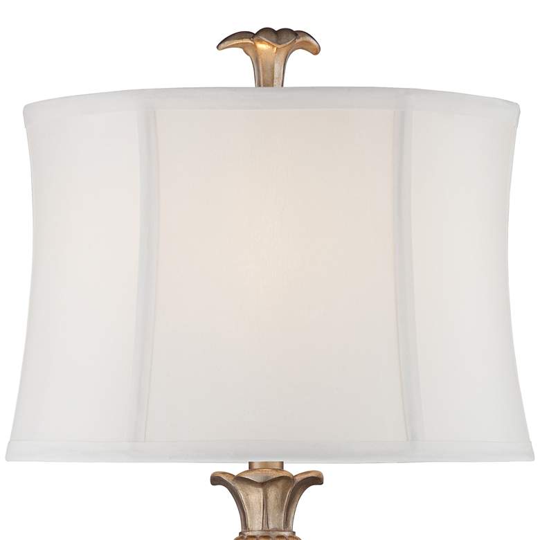 Image 4 Alyson Mercury Glass Table Lamp by Regency Hill With USB Dimmer more views