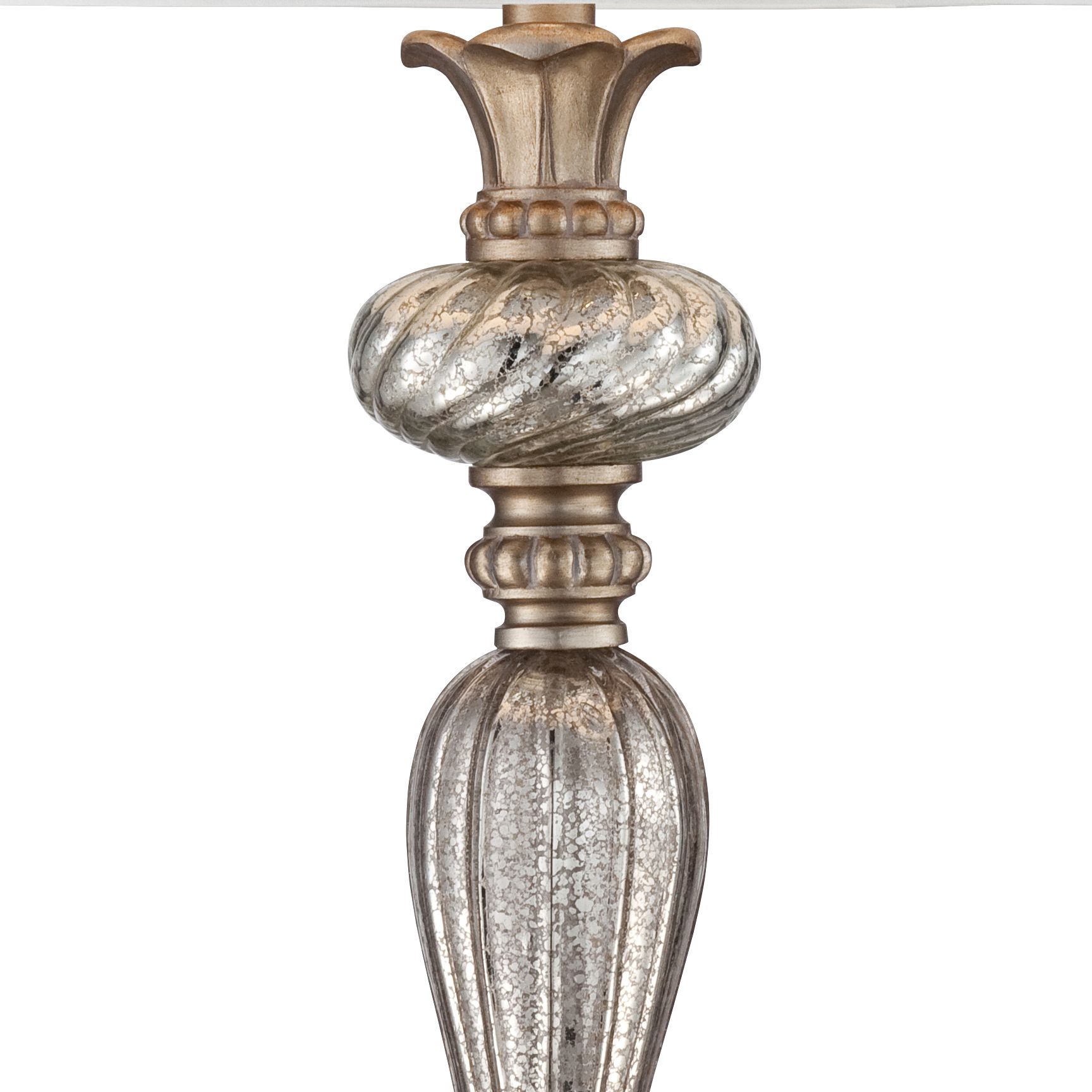 Image 4 Alyson Mercury Glass Table Lamp With 7" Wide Round Riser more views