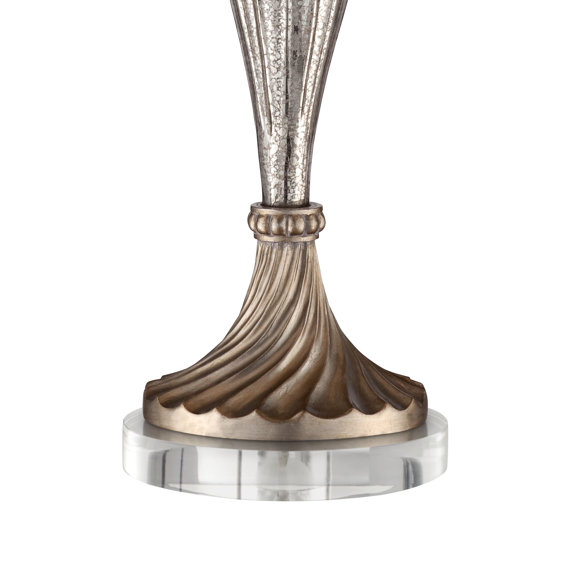 Image 5 Alyson Mercury Glass Table Lamp With 7" Wide Round Riser more views