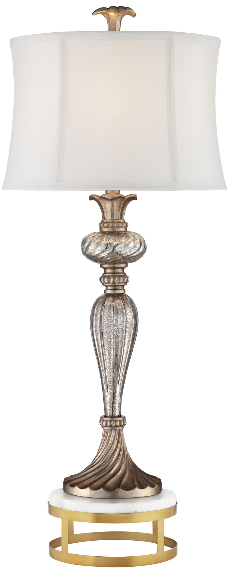 vintage brass and glass table lamp