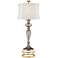 Alyson Mercury Glass Table Lamp With Brass Round Riser