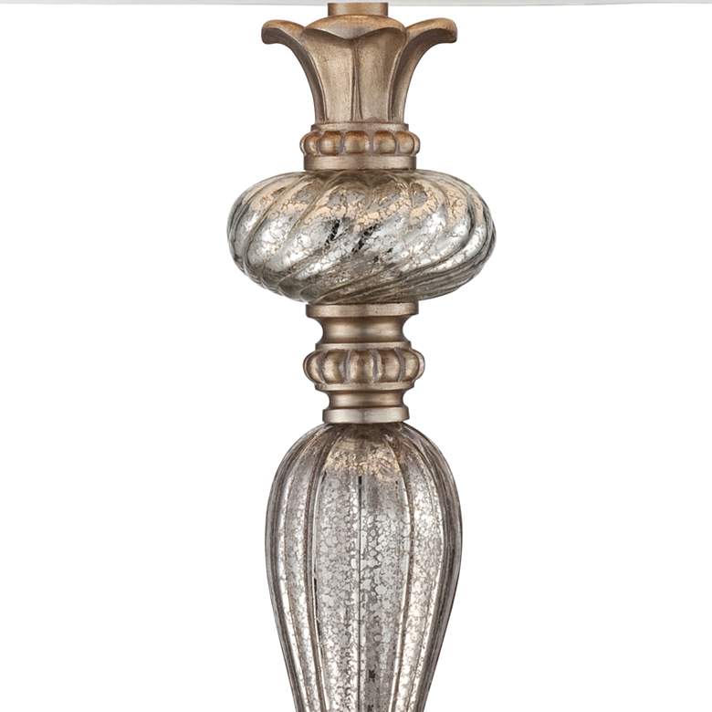 Image 4 Alyson Mercury Glass Table Lamp With Brass Round Riser more views