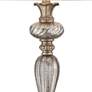 Alyson Mercury Glass Table Lamp With Brass Round Riser