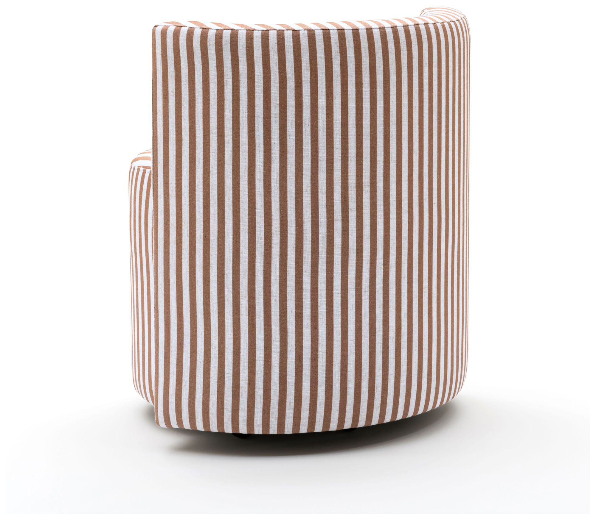 Image 3 Alyssa Curry Yellow Striped Linen Rolling Desk Chair more views
