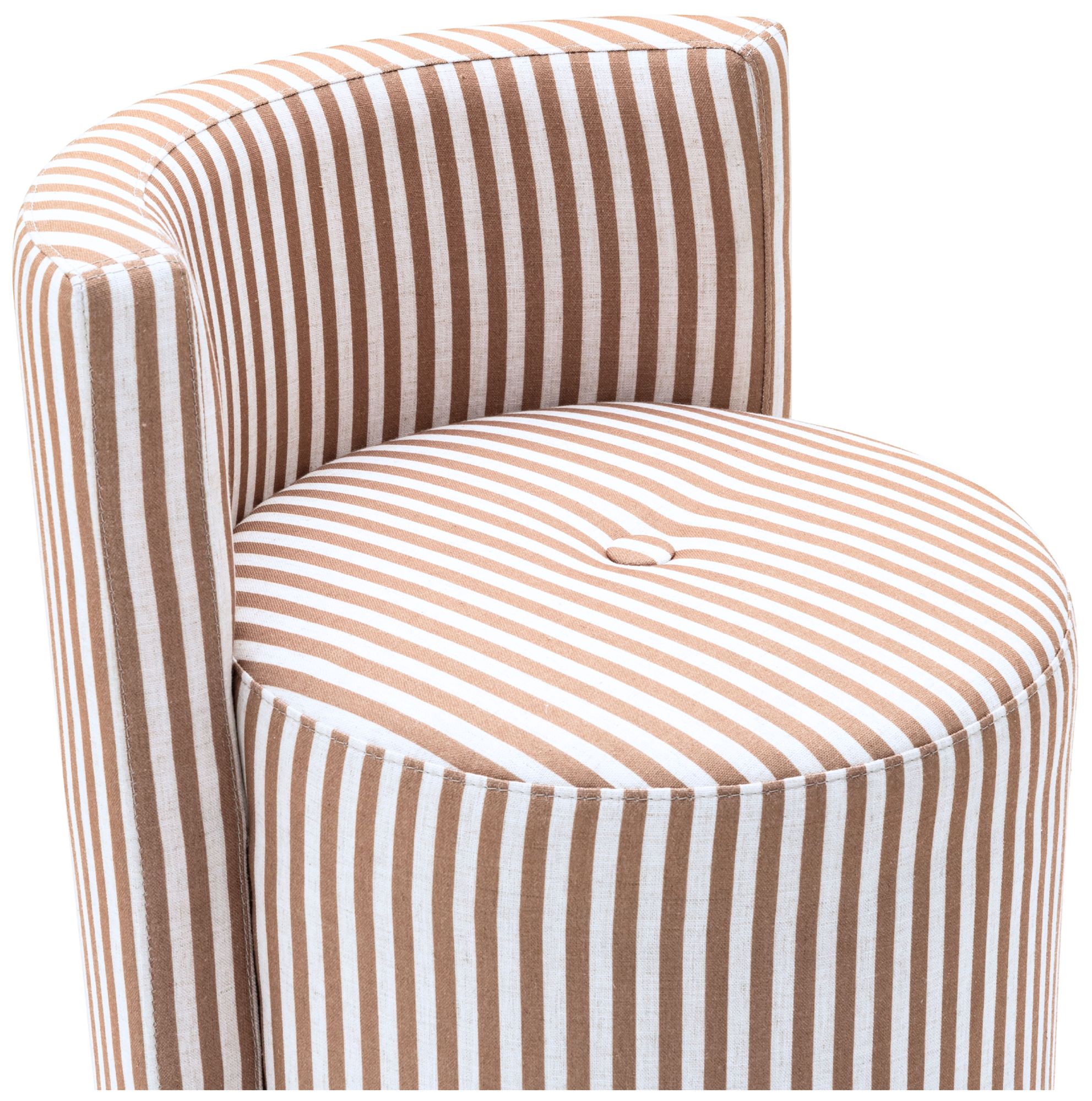Image 5 Alyssa Curry Yellow Striped Linen Rolling Desk Chair more views