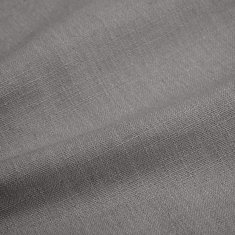 Image 2 Alyssa Linen Gray Fabric Queen Size Platform Bed more views