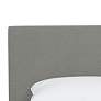 Alyssa Linen Gray Fabric Queen Size Platform Bed