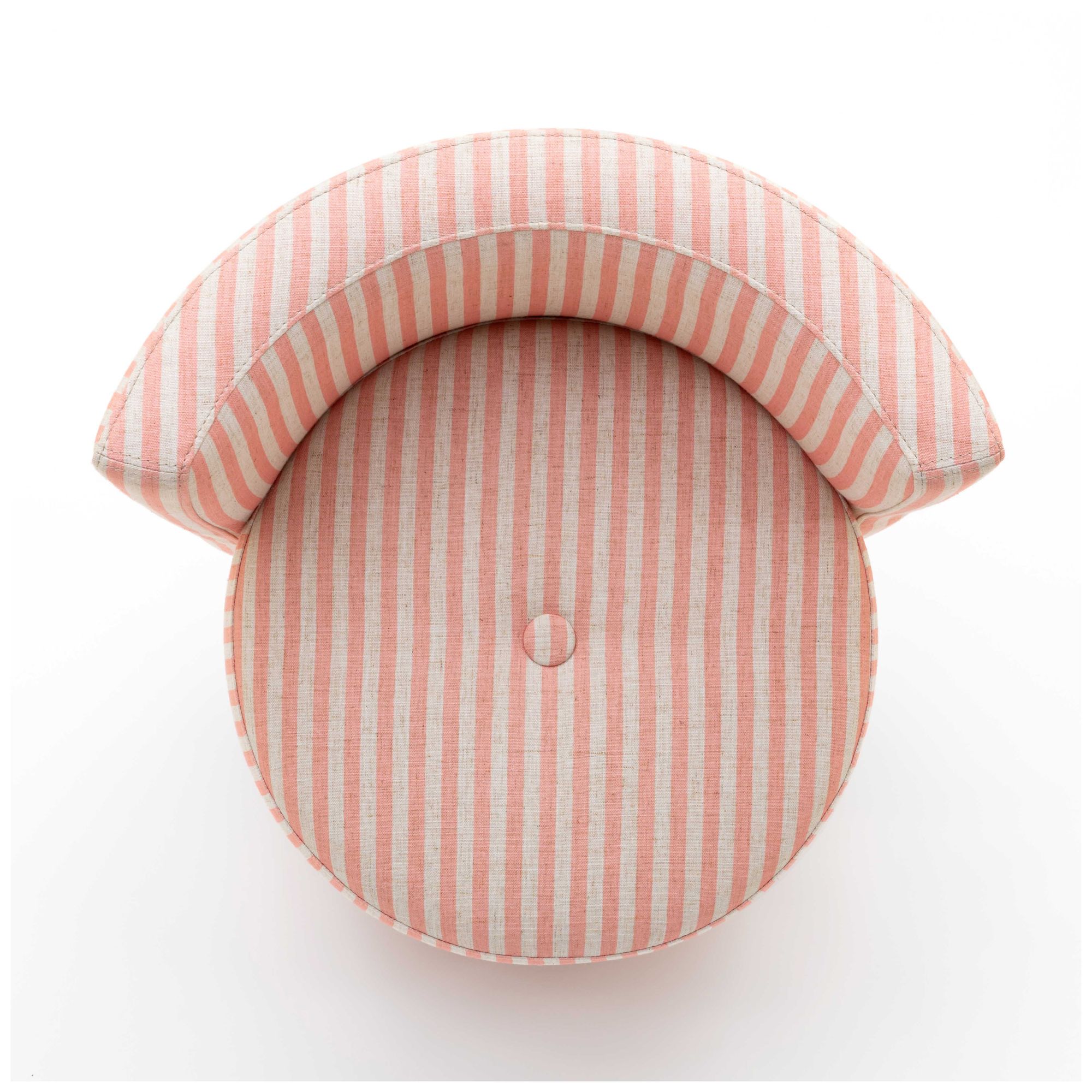 Image 5 Alyssa Pink Striped Linen Rolling Desk Chair more views