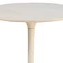Alyssandra 30"W White Marble and Metal Round Dining Table