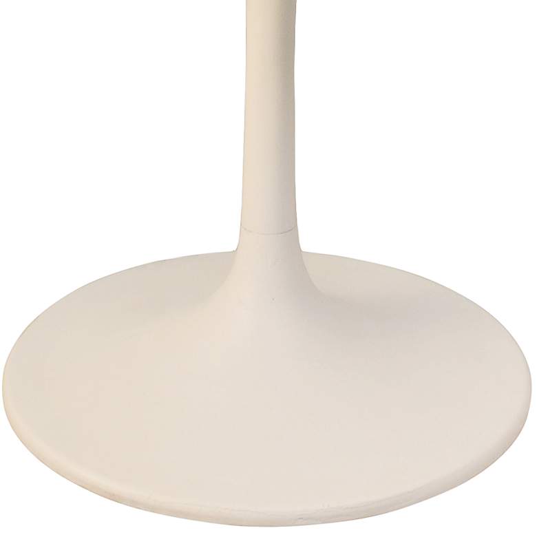 Image 4 Alyssandra 40 inchW White Marble and Metal Round Dining Table more views