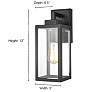 4_Alyssia 13" High Powder-Coated Bronze Outdoor Wall Light more views