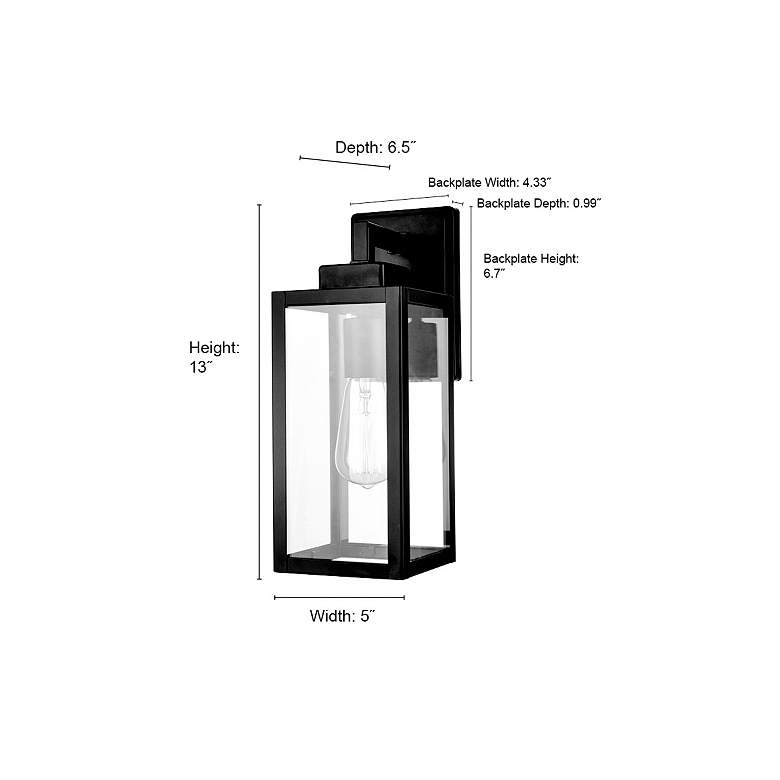 Image 5 Alyssia 13" High Powder-Coated Bronze Outdoor Wall Light more views