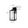 5_Alyssia 13" High Powder-Coated Bronze Outdoor Wall Light more views