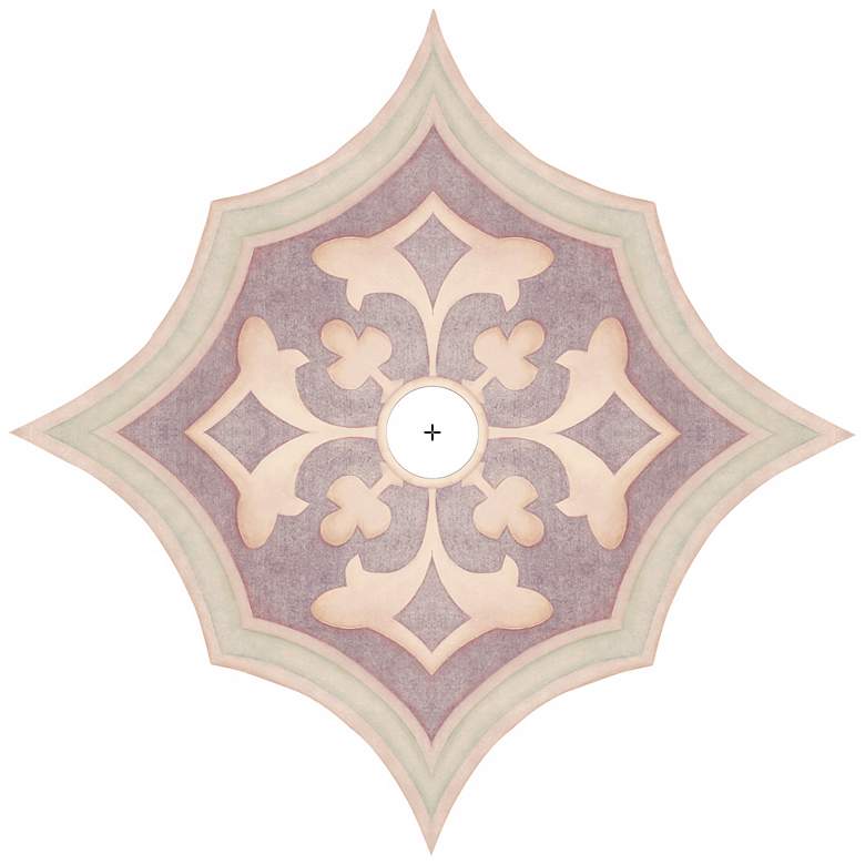 Image 2 Alzira Giclee 36 inch Wide Repositionable Ceiling Medallion