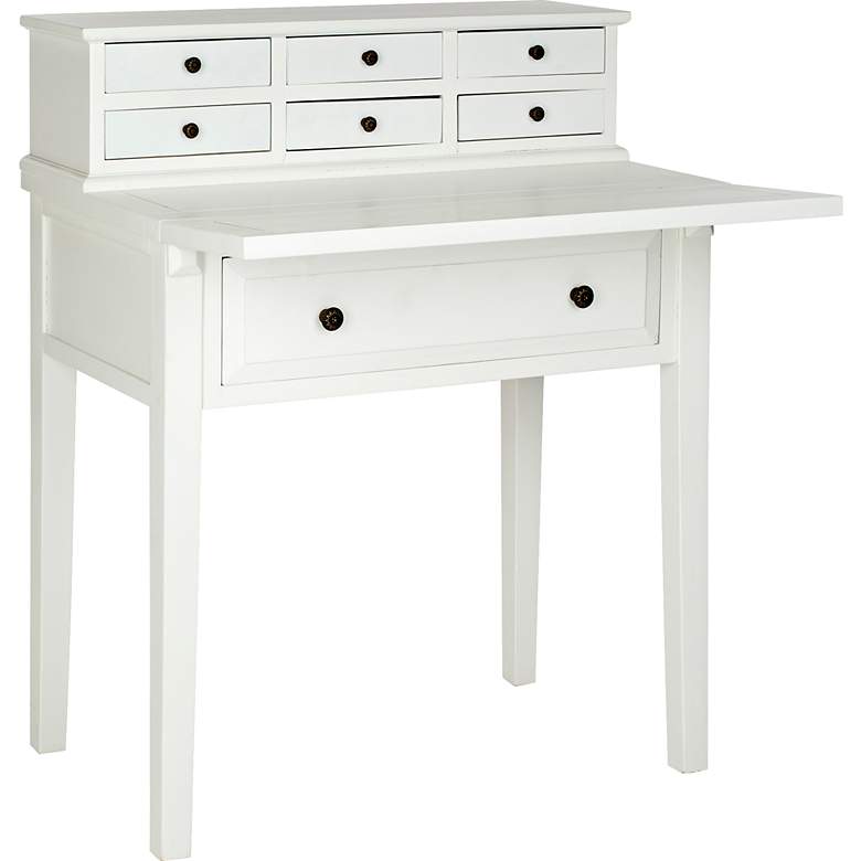 Image 1 Amada 7-Drawer White 29 3/4 inch Wide Desk