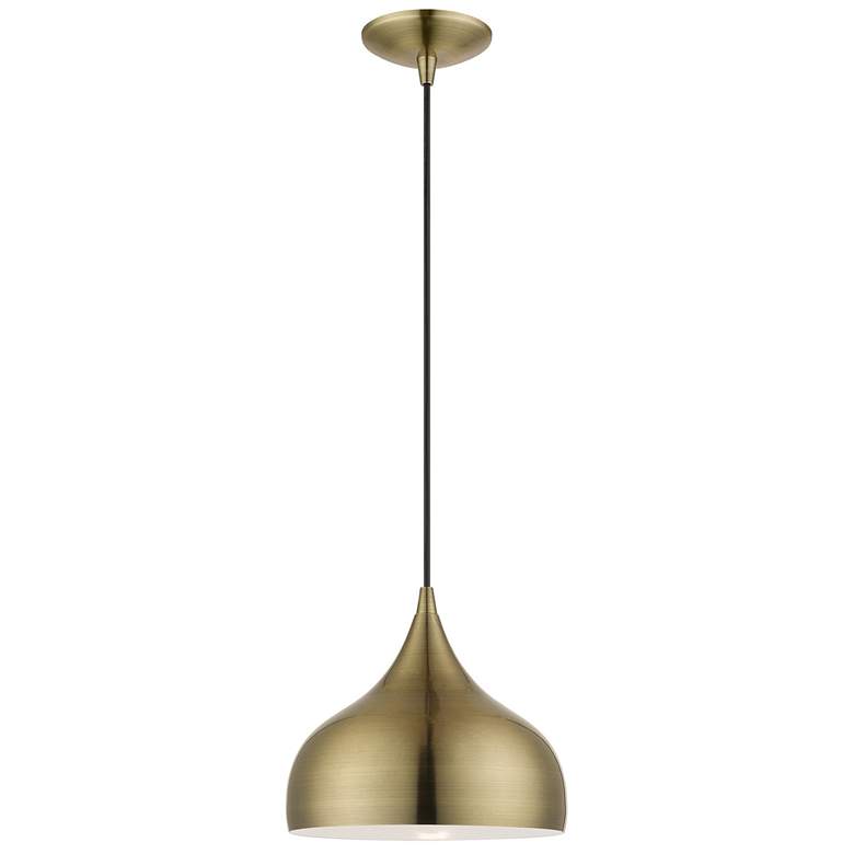 Image 1 Amador 1 Light Antique Brass Pendant