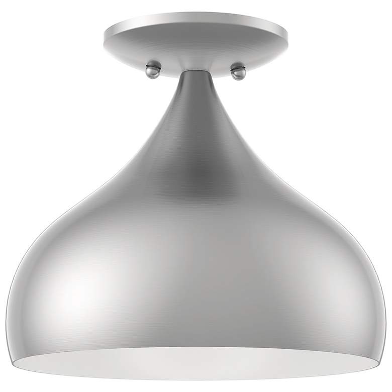 Image 1 Amador 1 Light Brushed Nickel Semi-Flush